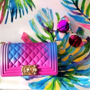 Brand New Small Quilted Jelly Ombre Purse
